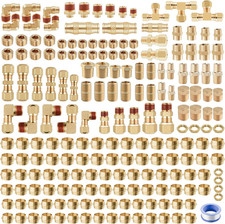 220pcs Brass Dot Air Line Fittings Push Lock Air Fittings Air Nylon Tube Compr
