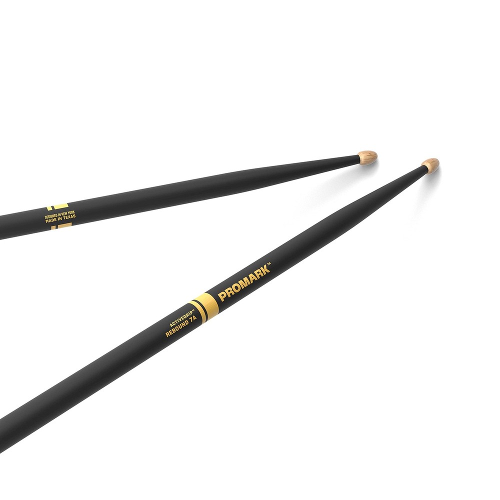 ProMark Forward Rebound 7A ActiveGrip Drumsticks, R7AAG, Tacky 7a, Black