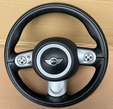 BMW MINI ONE COOPER S 3 SPOKE LEATHER STEERING WHEEL MULTI R55 R56 R57 2007-2013