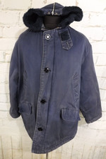Vintage Dark Blue Insulated Parka Jacket X-Large
