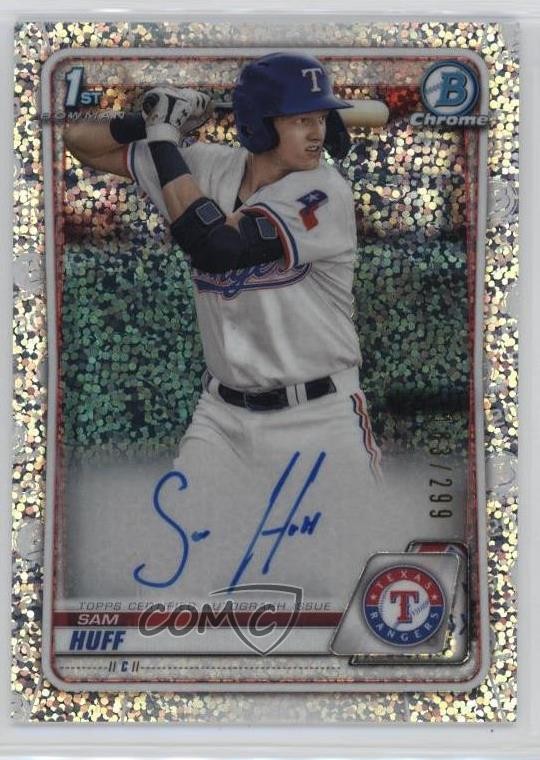 2020 Bowman Chrome Prospects Speckle Refractor 163/299 Sam Huff #CPA-SH Auto 4f5