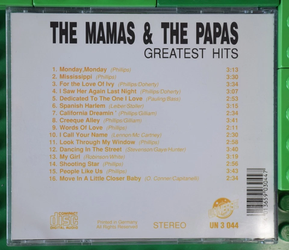 The Mamas & The Papas - Greatest Hits - Universe - CD - Bild 2 von 4