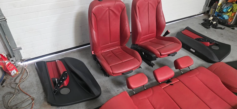 Juego de paneles de puertas delanteros traseros BMW Serie F30 4 puertas rojo coral Foto 3 de 4