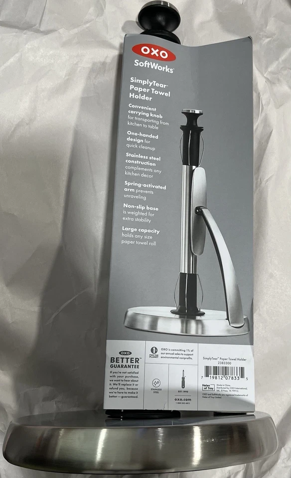 OXO SoftWorks Simplytear Paper Towel Holder, Simply Tear, One-handed Design New - Image 3 of 4