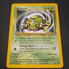 Pokémon TCG Spinarak 75/111 Neo Genesis Common Regular English 40 HP 2000