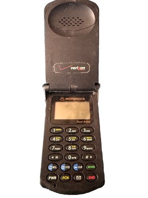 Motorola StarTAC ST7868W Dual Band Black Flip Phone Vintage CellPhone