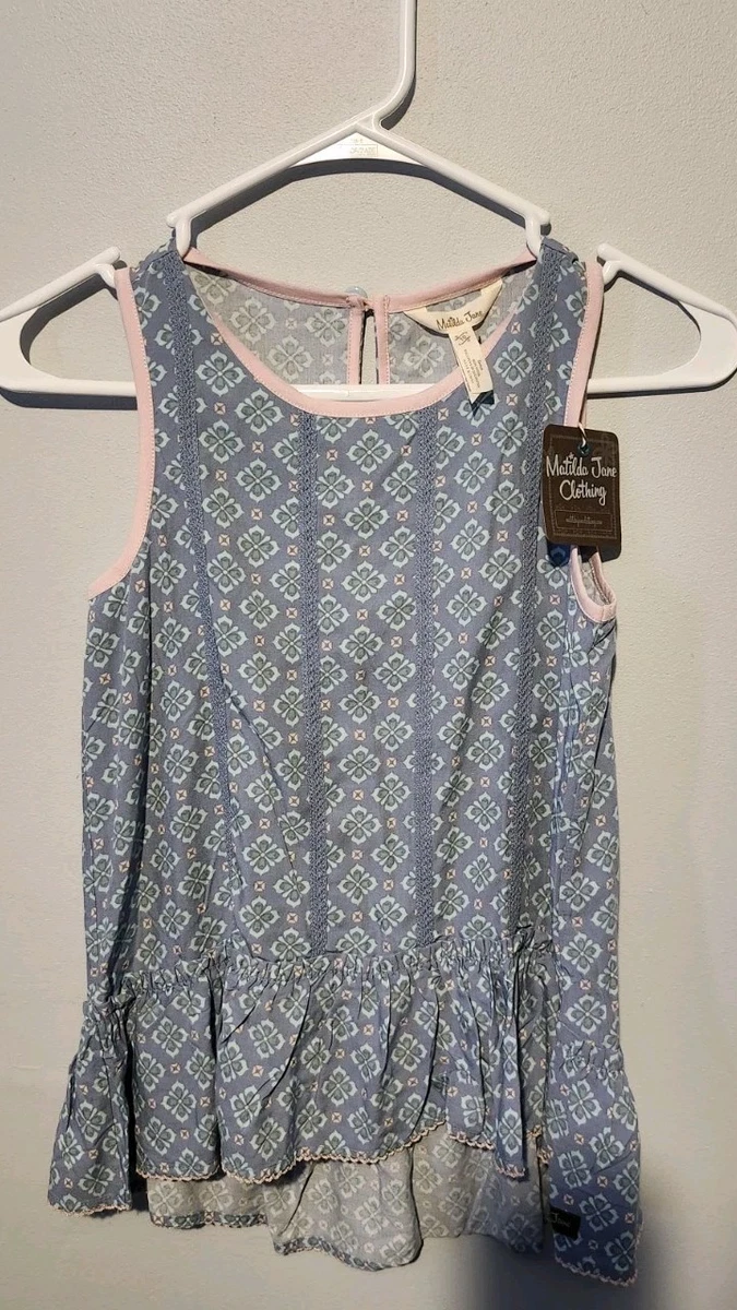 Tunique Fille Matilda Jane – Taille 10, Vert Et Blanc, Occasion Top état