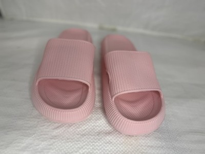 Unisex Pink Slide Sandals Non-Slip Shower Open Toe Lightweight Shoes Size 10