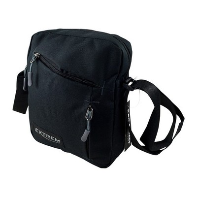 leichte Herrentasche Cross-Over Stoff Schwarz Umhängetasche Jungen Herren Mode