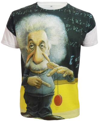 ALBERT EINSTEIN SUBLIMATION VOLLFRONTDRUCK T-SHIRT/TOPS/Lustig/ALLE GRÖSSEN