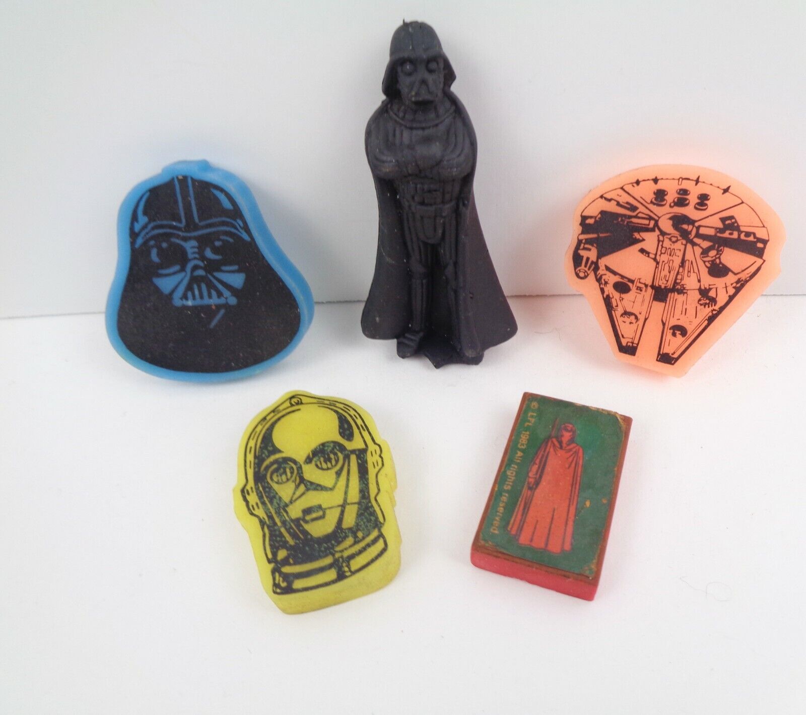 Vintage Kenner Star Wars Darth Vader Return of the Jedi Eraser Lot