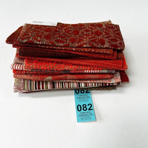 20 Designer Upholstery Fabric Remnants Red | Quilting Squares Craft Textile - Picture 4 of 8