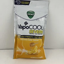 Vicks VapoCool Severe, Max Strength, Honey Lemon Chill, 45 Drops - Brand NEW!