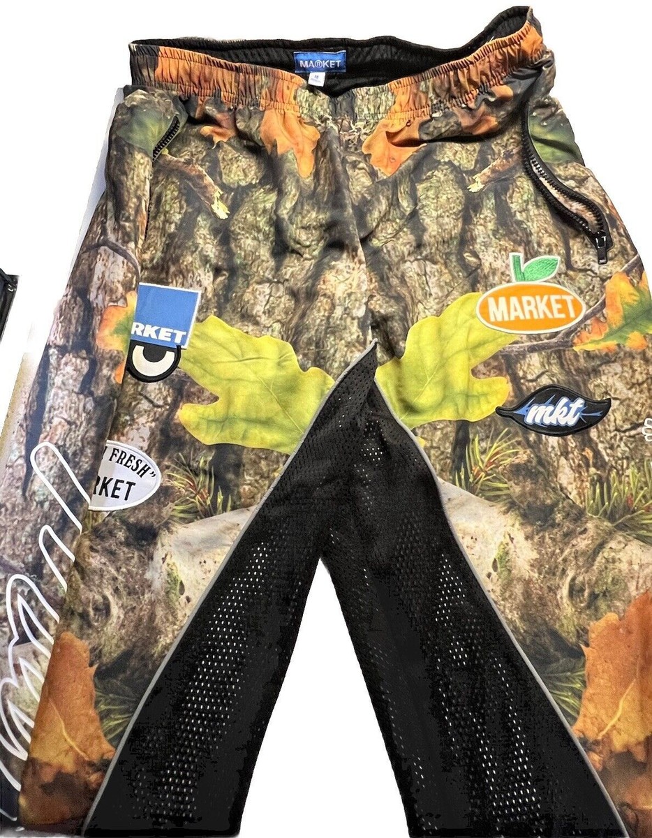 Market Logo Faux Tree Reversible Track Pants Size Medium Men's