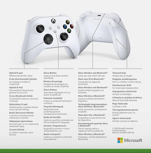 CONTROLADOR INALÁMBRICO XBOX COMPATIBLE XBOX ONE Y XBOX - ROBOT BLANCO - Imagen 2 de 10