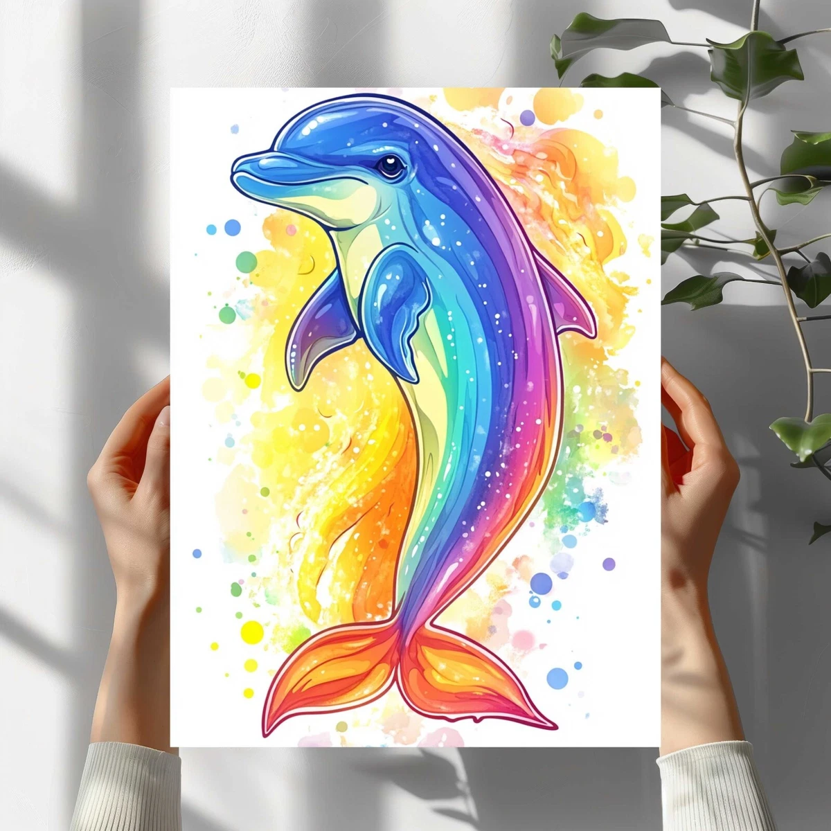 Poster Mural XXL Baleines Et Dauphins - Tapisserie Chambre Enfant, Tissu Polyester, 61-80 Cm