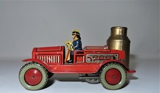 Rare to Find US Zone Germany Wind Up Tin Toy Fire Truck