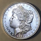 1884 BU Morgan Silver Dollar Great Looking Coin C