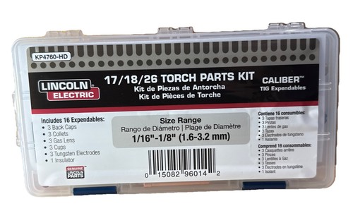 Lincoln Electric KP4760-HD 17/18/26 HEAVY DUTY TORCH PARTS KIT - Picture 7 of 12