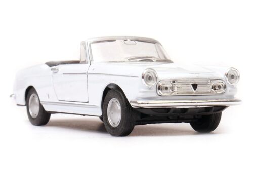Peugeot 404 Cabriolet French Car Model White Diecast 1:34-1:39 Scale Welly - Picture 2 of 7