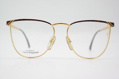 Vintage Glasses Laura Biagiotti V 114 Gold Violet Copper Oval Frame