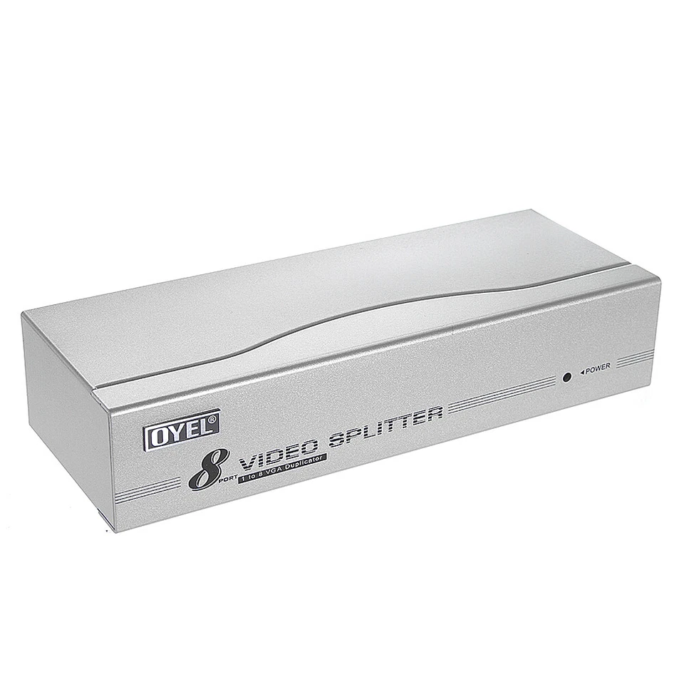 1 PC to 8 Port VGA Monitor Video Splitter Amplifier Box 8 Way 500MHz+Power Cable - Image 4 of 4