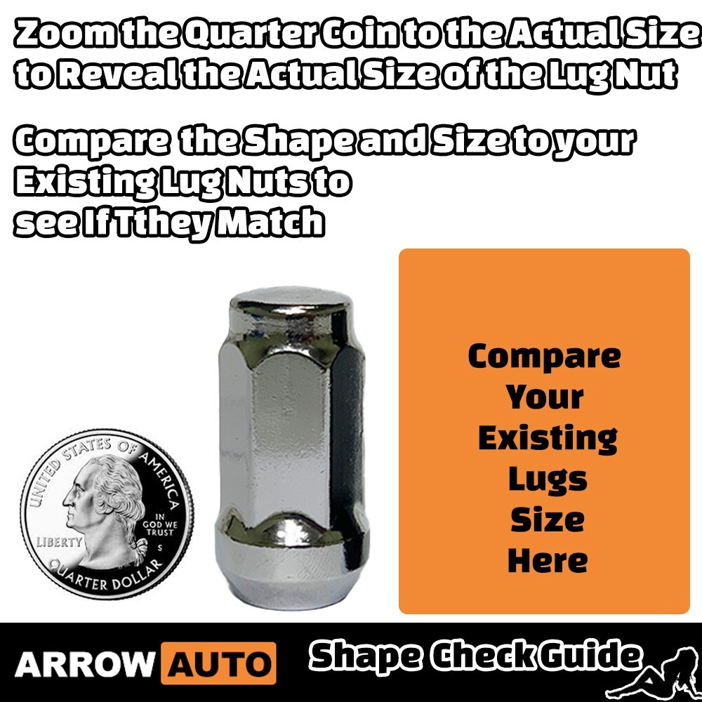 Replacement Lug Nuts 20-Pack Black Hex - 12x1.25 Thread For Subaru WRX/Impreza/BRZ  (Includes Key) Tuner Lug Nuts