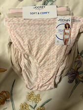 3 PACK JOCKEY SUPER SOFT COMFY 5/S ASSORTED COLORS BRIEF PANTIES NEW WITH TAGS