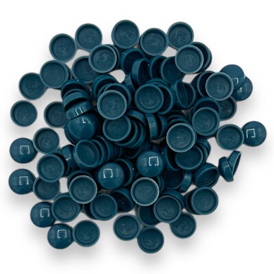 Domschraube Abdeckkappen Mill Blue, zweiteilig glänzend 6/8g Snap-Caps  Schrauben