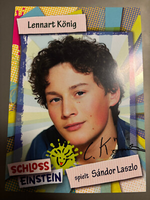 Lennart König - Schloss Einstein - Autogrammkarte - DRUCK Unterschrift