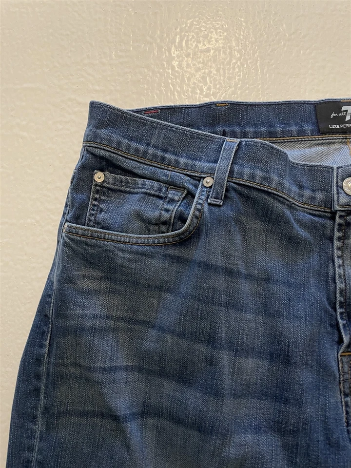 7 for all Mankind 40 x 35 USA MADE Carsen Relaxed Luxe Performance Dark Jeans - Image 2 of 4