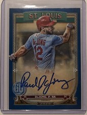 2020 TOPPS GYPSY QUEEN PAUL DEJONG AUTO INDIGO #/D 149/150 WOW!!!