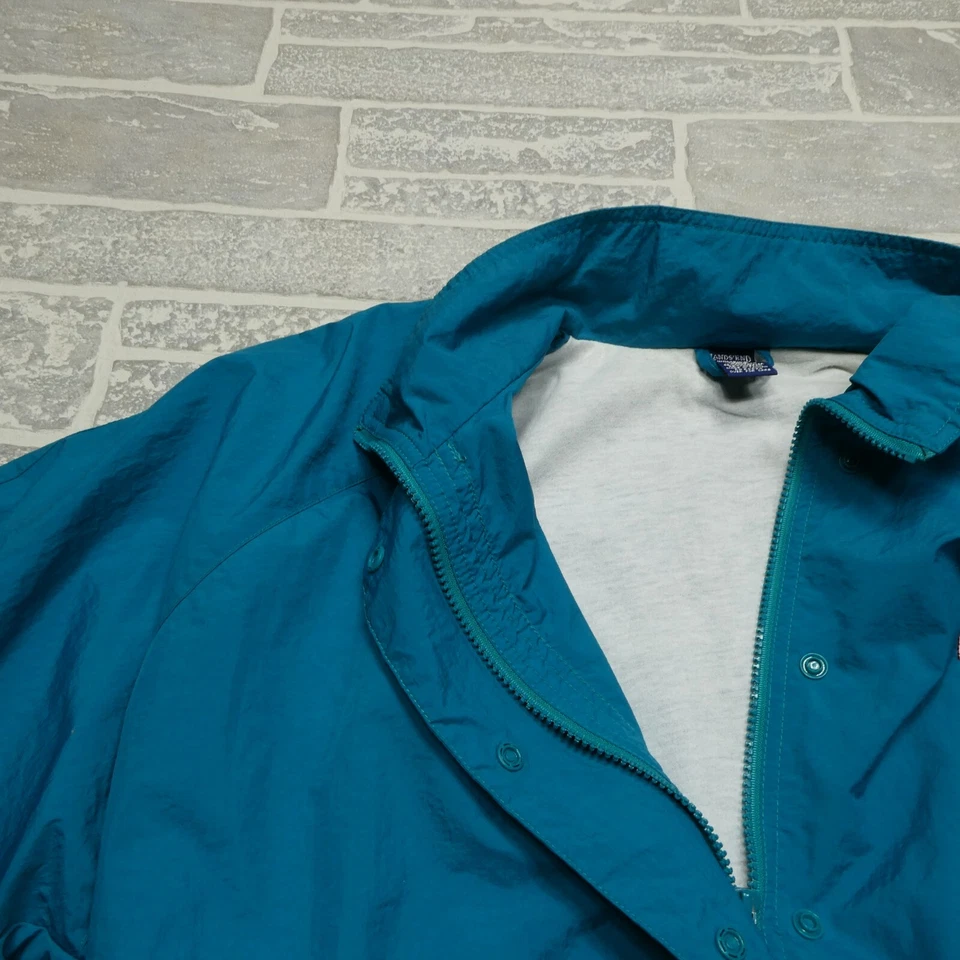 Chaqueta cortavientos Lands End vintage para mujer grande (14-16) azul verdoso cremallera completa Foto 4 de 4
