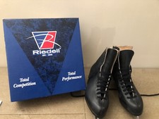 Mens Size 11 Med Riedell Black Ice Figure Skates Model 121 MK Blades Adult TTA