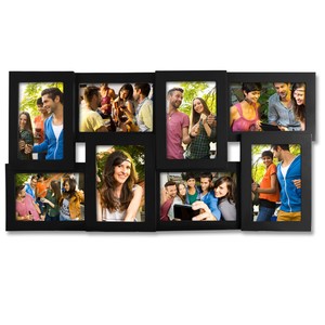 Rahmen Bilderrahmen Fotorahmen Holz 8 Bilder Bildergalerie Schwarz 10x15 Cm 9357 Ebay