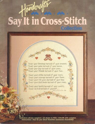 Poems Say It In Cross Stitch Collection 17 Cross Stitch Patterns By Handcrafts - Picture 1 of 3