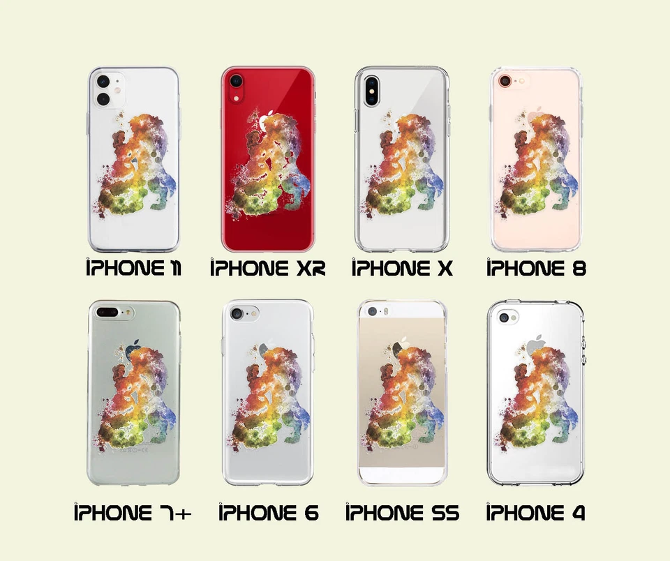 Funda La Bella y la Bestia para Teléfono 14 13 12 11 Pro Max Xs Xr X 8 Plus 7 6 SE Foto 3 de 4