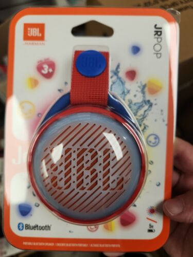 JBL Jr Pop Waterproof Portable Wireless Bluetooth Speaker with Strap  Designed for Kids, Wireless Blu