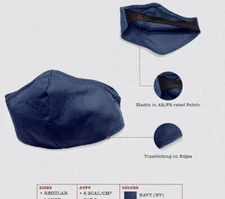 Rasco FR Fire Resistant Navy Face Mask Arc Rating 8.9 cal/cm2 CAT 2 (HRC 2) Reg