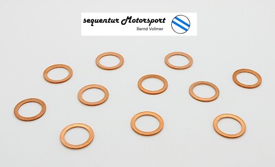 Kupferdichtring 10 x 14 x 1 DIN 7603 A - 5 Stück