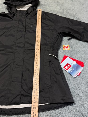NEW Helly Hansen Jacket Womens Medium Black Loke Hiking Walking Full Zip Hooded - Picture 5 of 9