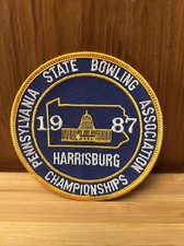 Vintage Harrisburg 1987 Pennsylvania St Bowling Association Championship Patch
