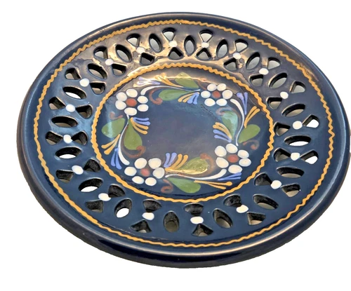 Vintage MCM Topferei Bauer Lauterbach German Folk Art Wall Plate 7.5"