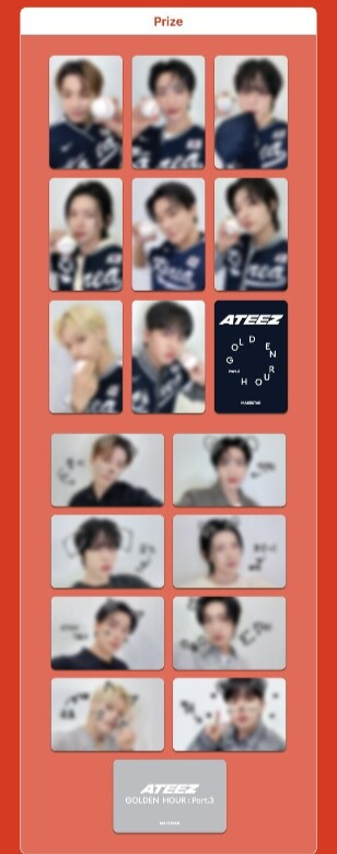DL: 16.6) ATEEZ GOLDEN HOUR PART 3 MAKESTAR LUCKY DRAW EVENT