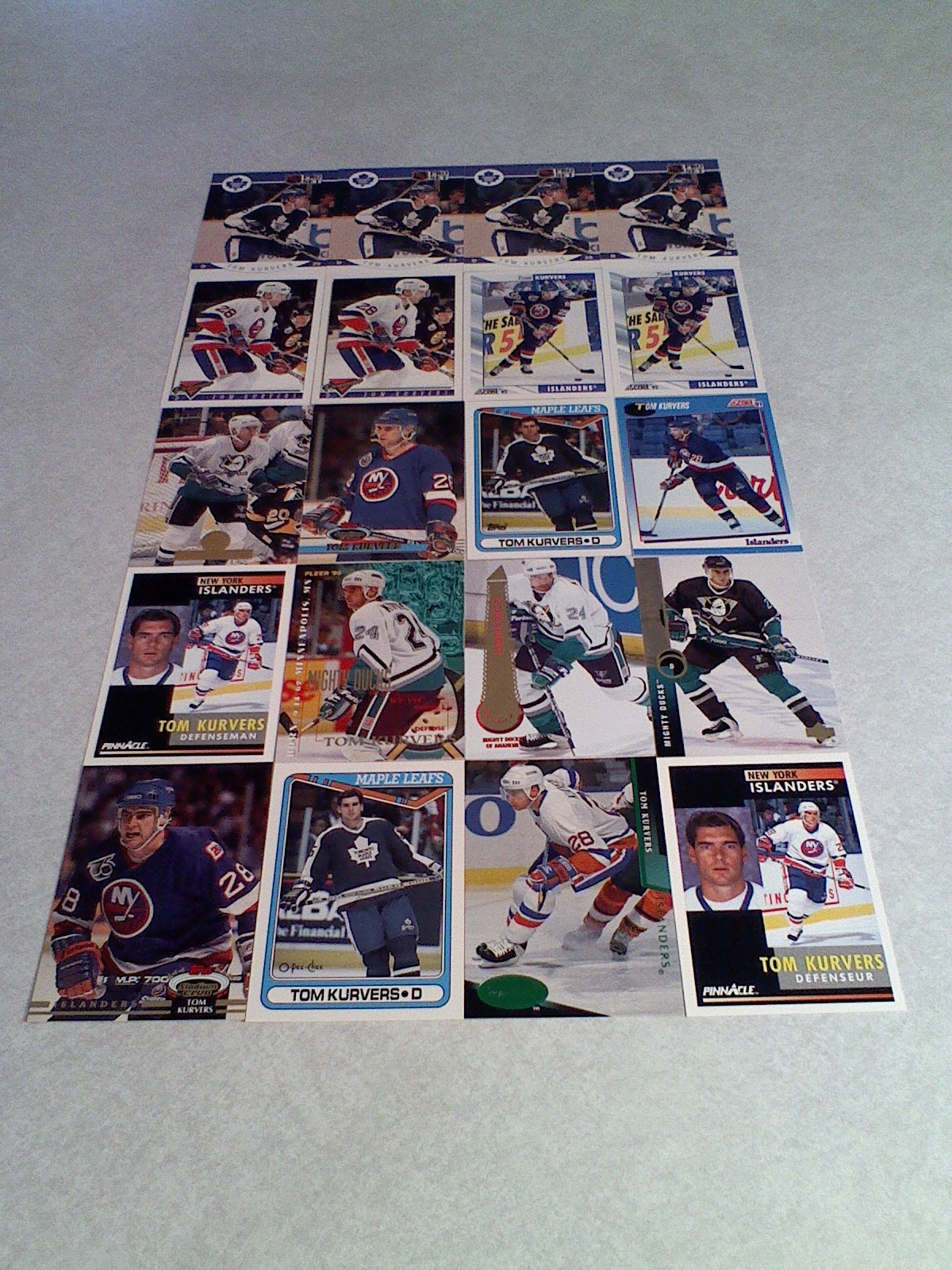 *****Tom Kurvers*****  Lot of 100+ cards.....30 DIFFERENT / Hockey 