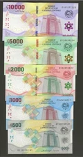 CENTRAL AFRICAN STATES 500 1000 2000 5000 10000 Francs 2022 SET, UNC, P-700-704