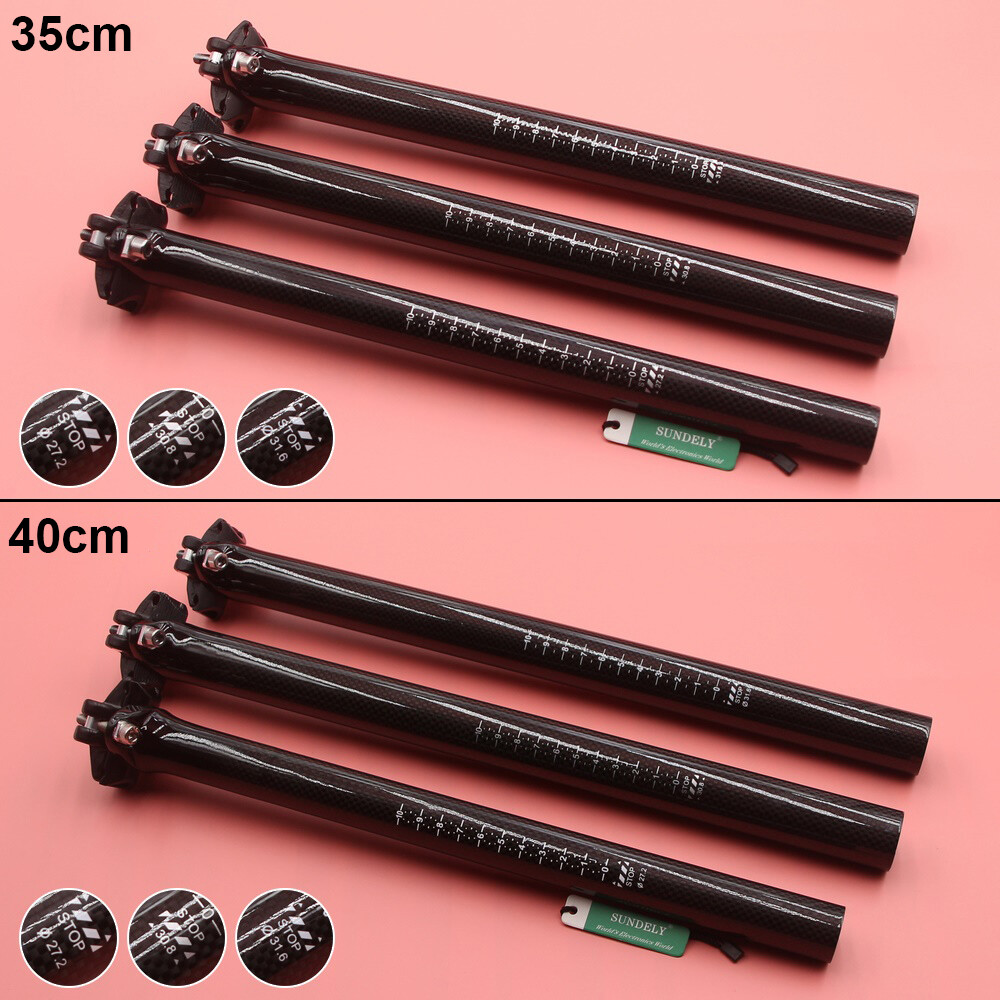 27.2/30.8/31.6mm Carbon Fiber Seatpost Bicycle MTB Road Mountain Bike