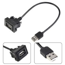 USB 2.0 Maschio A Femminile Cruscotto Auto ad Incasso Presa Cavo Prolunga