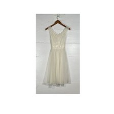 Vintage 1950s Vanity Fair Slip Off-White Lace  Ribbon Detail Bridal Pin-Up