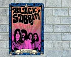 Black Sabbath Amsterdam Concert Sign Aluminum Metal 8"x12" Retro Garage Man Cave